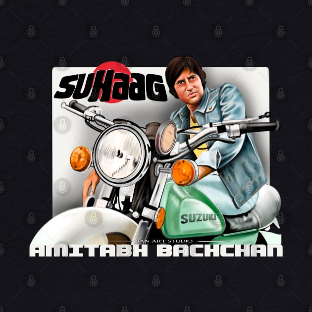 Amitabh Bachchan On bike by SAN ART STUDIO 